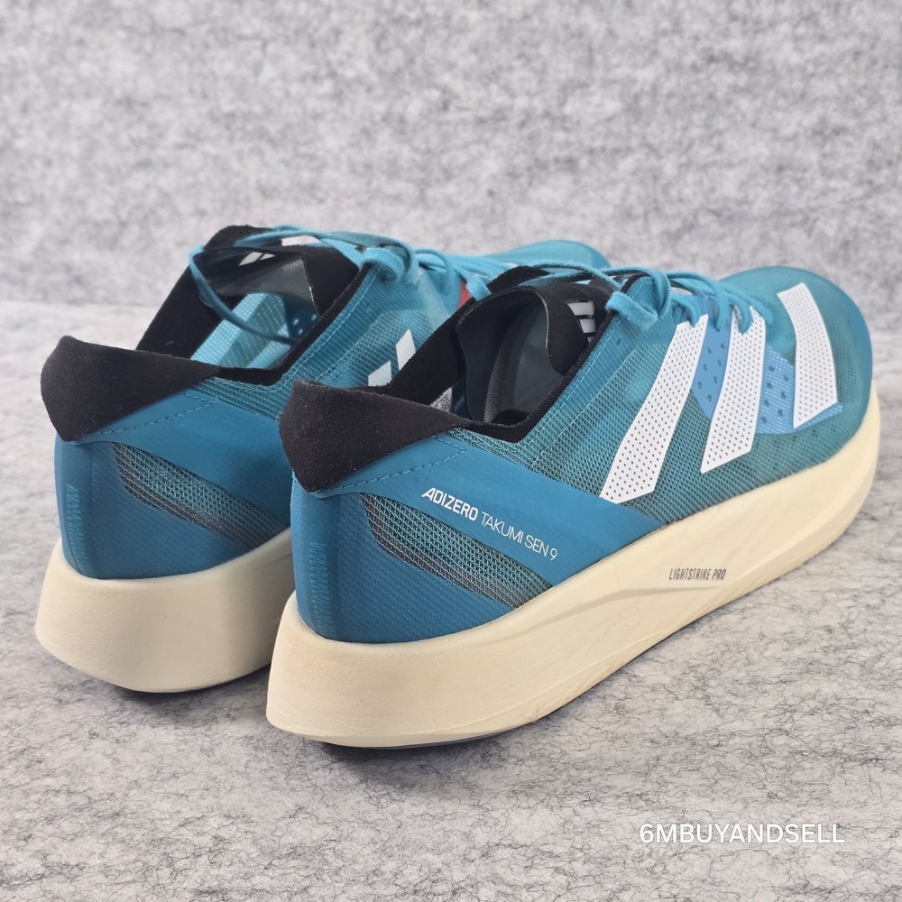 Adidas Adizero Takumi Sen 9 Lucid‎ Cyan Men's 11.5 ID6939 Racing Running Shoe